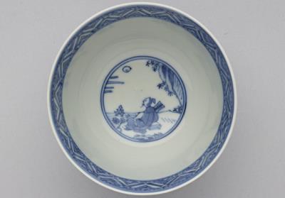 图片[2]-Bowl with landscape and figure motif in underglaze blue, Chia-ching reign (1522-1566), Ming dynasty-China Archive